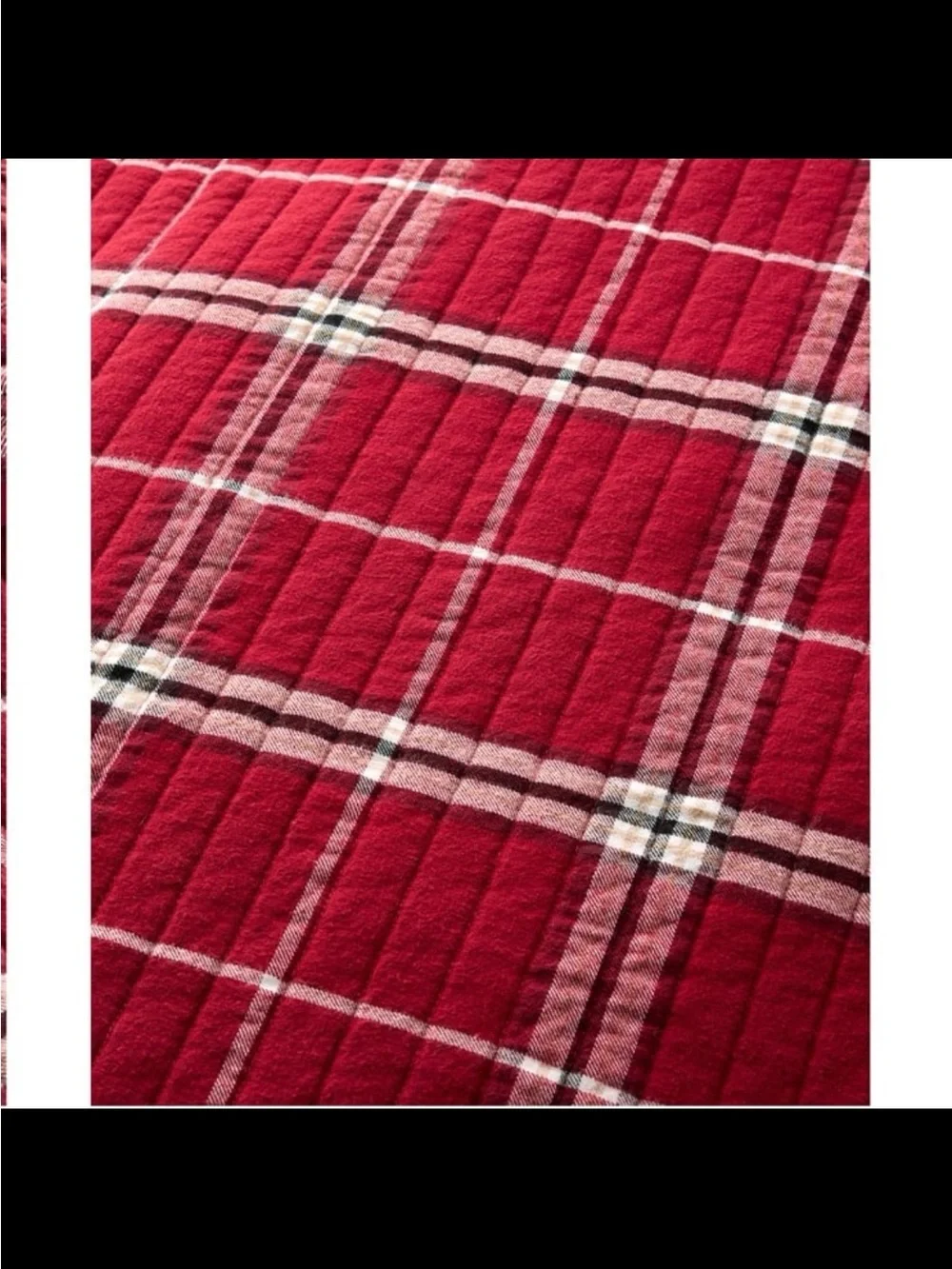 NWT charter club brushed cotton plaid 3-pc quilt set red king MSRP $335